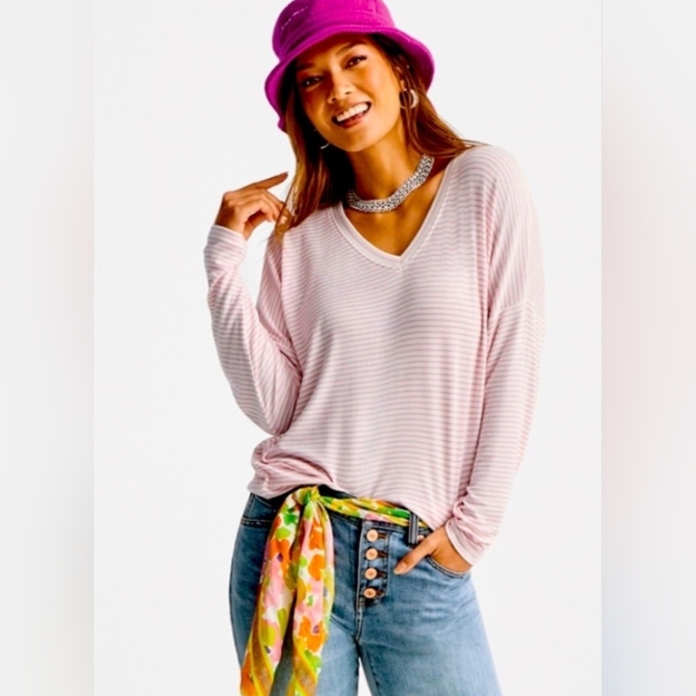 Cabi 6331 Serenity TEE Cotton Candy Stripe